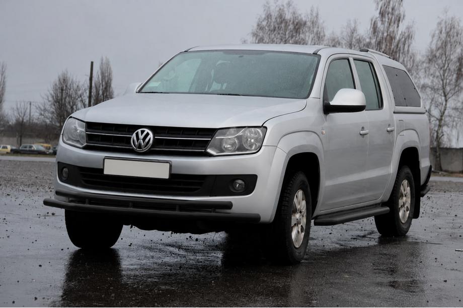 Volkswagen Amarok 2010-2022 Front bull bar ST018-2 Black (stainless steel) Photo 4