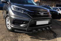 Honda CRV 2012-2016 Front bull bar WT003-ST-V2 Black (stainless steel) photo 1