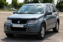 Suzuki Grand Vitara 2005-2017 Front double bar 60/42mm Black (stainless steel) photo 1