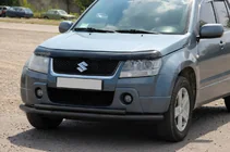 Suzuki Grand Vitara 2005-2017 Front double bar 60/42mm Black (stainless steel) photo 2
