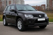 Suzuki Grand Vitara 2005-2017 Front double bar 60/42mm Black (stainless steel) photo 3