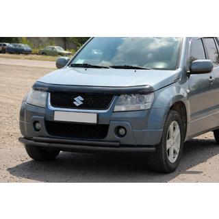Front double bar 60/42mm Black (stainless steel) Suzuki Grand Vitara 2005-2017 photo 2