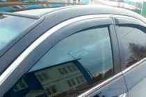 Lexus LS 2007-2017 Window Deflectors with Chrome Trim Long (HIC, 4 pcs) photo 2