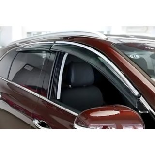 Window Deflectors with Chrome Trim Long (HIC, 4 pcs) Lexus LS 2007-2017 photo 1
