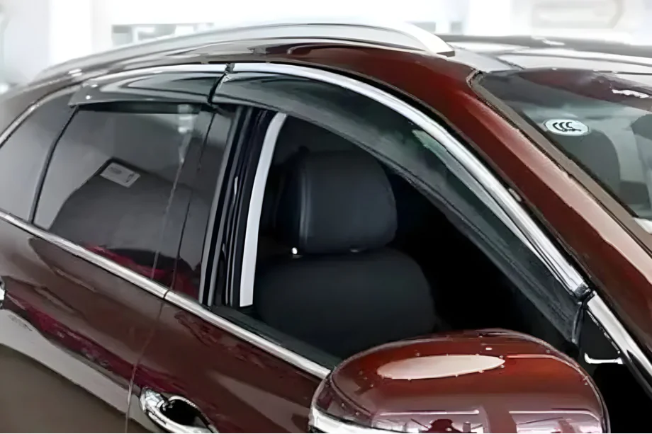 Lexus LS 2007-2017 Window Deflectors with Chrome Trim Long (HIC, 4 pcs) Image
