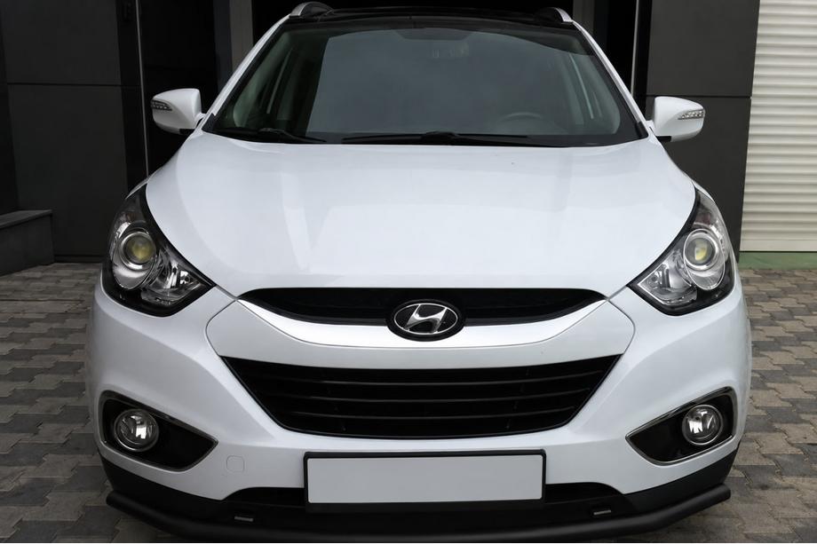 Hyundai IX-35 2010-2015 Front nudge bar ST008 Black (stainless steel) Image