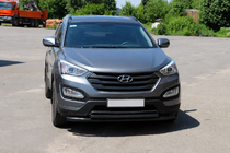 Hyundai Santa Fe 3 2012-2018 Front nudge bar ST014 Black (stainless steel) photo 3