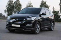 Hyundai Santa Fe 3 2012-2018 Front nudge bar ST014 Black (stainless steel) photo 4