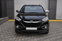 Hyundai IX-35 2010-2015 Front bar ST014-1 Black (stainless steel) photo 2