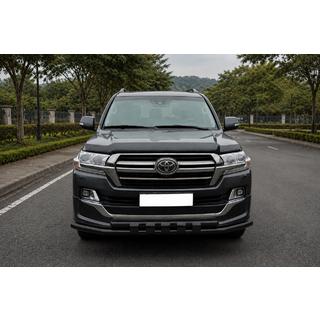 Front bull bar ST015 Black (2015+, stainless steel) Toyota Land Cruiser 200 2007-2021 photo 1