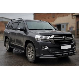 Front bull bar ST015 Black (2015+, stainless steel) Toyota Land Cruiser 200 2007-2021 photo 2
