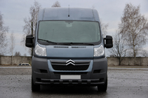 Fiat Ducato 2006-2025 Front bull bar ST015 Black (stainless steel) photo 1