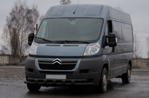 Fiat Ducato 2006-2025 Front bull bar ST015 Black (stainless steel) photo 2
