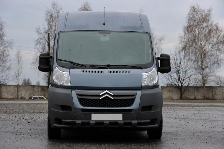 Fiat Ducato 2006-2025 Front bull bar ST015 Black (stainless steel) Image