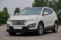 Hyundai Santa Fe 3 2012-2018 Front bull bar ST015 Black (stainless steel) photo 2