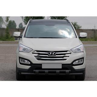 Front bull bar ST015 Black (stainless steel) Hyundai Santa Fe 3 2012-2018 photo 1