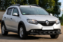 Renault Sandero 2013-2022 Front bull bar ST015 Black (stainless steel) photo 3