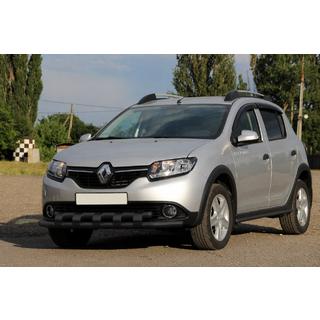 Front bull bar ST015 Black (stainless steel) Renault Sandero 2013-2022 photo 1