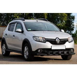 Front bull bar ST015 Black (stainless steel) Renault Sandero 2013-2022 photo 3
