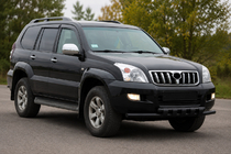 Toyota Land Cruiser Prado 120 2002-2009 Front bull bar ST015 Black (stainless steel) photo 2