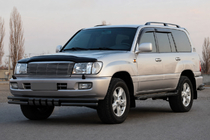 Toyota Land Cruiser 100 1998-2007 Front bull bar ST015 Black (stainless steel) photo 2