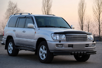 Toyota Land Cruiser 100 1998-2007 Front bull bar ST015 Black (stainless steel) photo 3