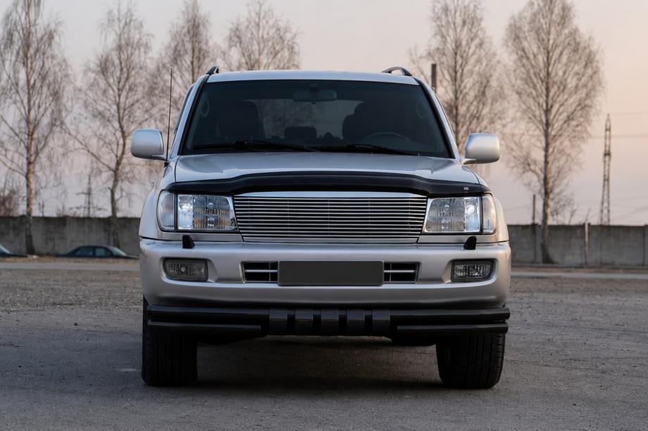 Toyota Land Cruiser 100 1998-2007 Front bull bar ST015 Black (stainless steel) Image