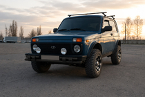 Lada Niva and Urban 1977- Front bull bar ST015 Black (stainless steel) photo 2