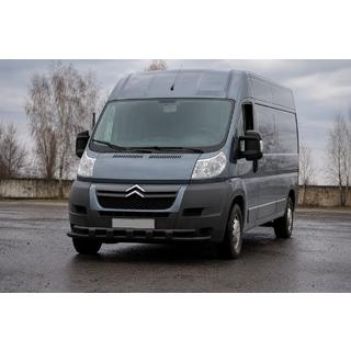 Front bull bar ST015 Black (stainless steel) Peugeot Boxer 2006-2025 photo 1
