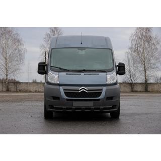 Front bull bar ST015 Black (stainless steel) Peugeot Boxer 2006-2025 photo 2