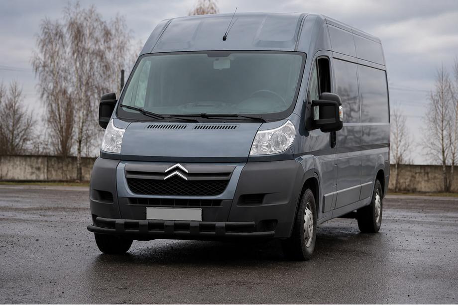 Peugeot Boxer 2006-2025 Front bull bar ST015 Black (stainless steel) Image