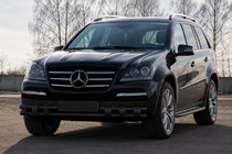 Mercedes GL class X164 2006-2012 Front bull bar ST015 Black (stainless steel) photo 1
