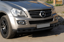 Mercedes GL class X164 2006-2012 Front bull bar ST015 Black (stainless steel) photo 3