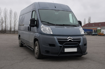 Fiat Ducato 2006-2025 Front bull bar ST019 Black (stainless steel) photo 2