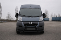 Fiat Ducato 2006-2025 Front bull bar ST019 Black (stainless steel) photo 1