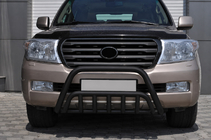 Toyota Land Cruiser 200 2007-2021 Front Bar WT002 Black (Stainless Steel) photo 1