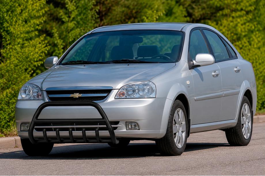 Chevrolet Lacetti 2003-2024 Front bull bar WT003 Black (60 mm, stainless steel) Image