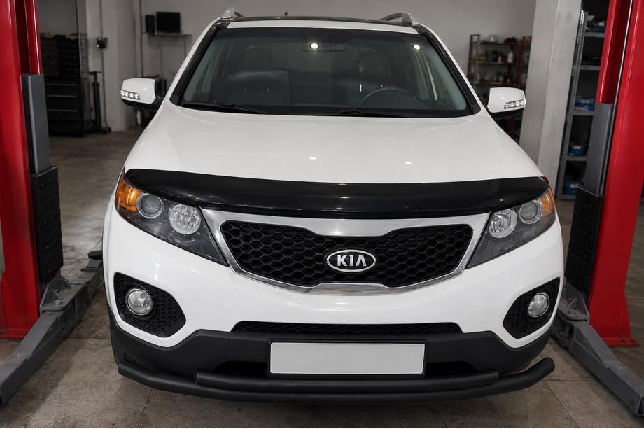 Kia Sorento II XM 2009-2014 Front lower bull bar Black (stainless steel) Photo 1