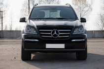 Mercedes GL class X164 2006-2012 Front protection bar ST008 Black (stainless steel) photo 1