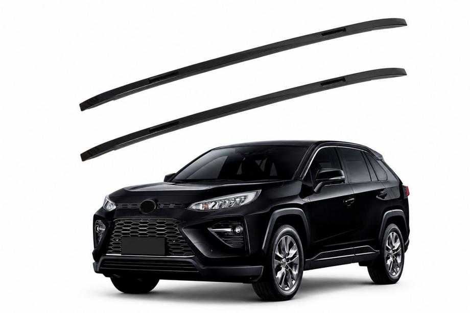 Toyota Rav 4 2019–2025 Integrated roof rails black OEM (ABS plastic, adhesive mounting) Photo 1