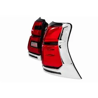 LED Tail Lights Chrome V1 (2017-2023, 2 pcs) Toyota Land Cruiser Prado 150 2009-2023 photo 4