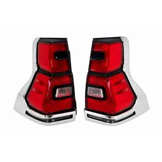 LED Tail Lights Chrome V1 (2017-2023, 2 pcs) Toyota Land Cruiser Prado 150 2009-2023 photo 2