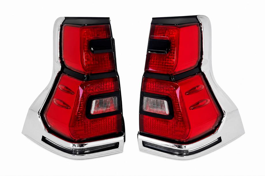 Toyota Land Cruiser Prado 150 2009-2023 LED Tail Lights Chrome V1 (2017-2023, 2 pcs) Photo 2