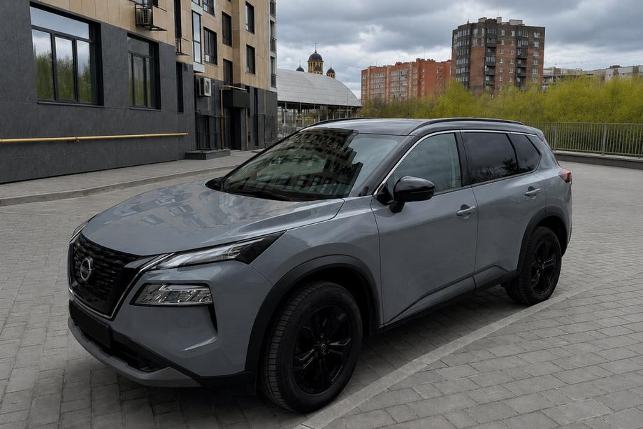 Nissan X-trail T33/Rogue 2022- Integrated roof rails black OEM (ABS plastic) Image