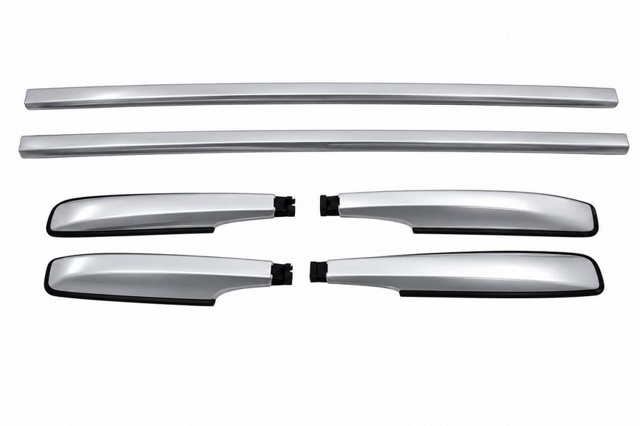 Kia Sportage 2010-2015 OEM Gray Roof Rails (Aluminum, Adhesive Mounting) Image