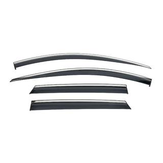 Window wind deflectors with chrome trim Niken (for LWB, 4 pcs) photo 2