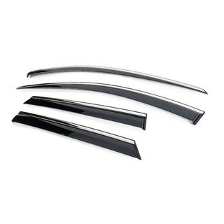 Window wind deflectors with chrome trim Niken (for LWB, 4 pcs) photo 1