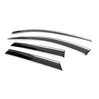 Window wind deflectors with chrome trim Niken (for LWB, 4 pcs)