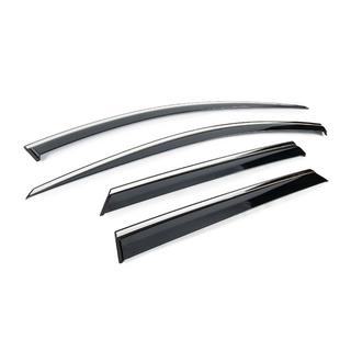 Window wind deflectors with chrome trim Niken (for LWB, 4 pcs) photo 4