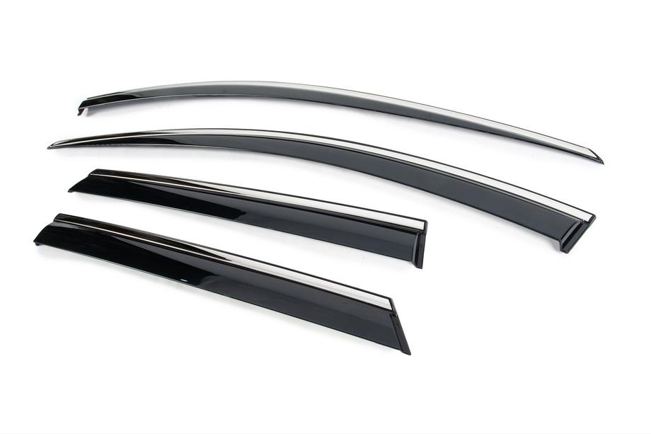 Kia Sportage 2021- Window wind deflectors with chrome trim Niken (for LWB, 4 pcs) Image